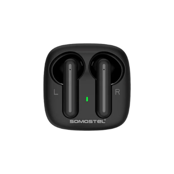 somostel słuchawki bluetooth douszne tws bt 5.0 czarny stero sms-j41