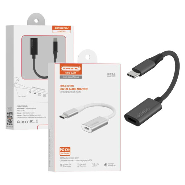 somostel adapter host otg usb - typ-c czarny sms-bz14