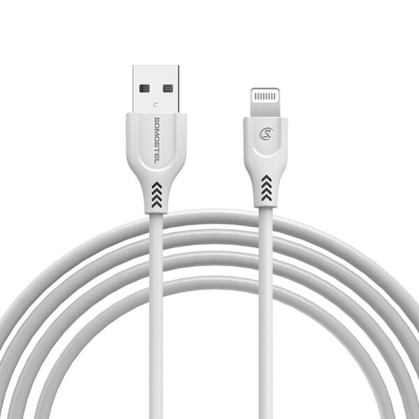 somostel kabel usb - lightning 3.1a 2m qc3.0 biały sms-bt02