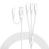 somostel kabel 3w1 usb - typ-c / microusb / lightning 3.1a 10w 1m quick charge qc3.0 biały powerline sms-bt14