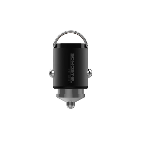 somostel ładowarka samochodowa usb / typ-c 5a 30w qc pd czarny sms-a40