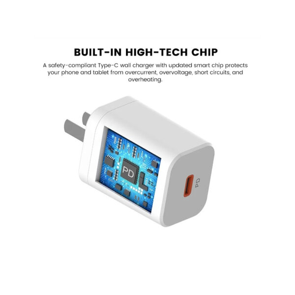 somostel ładowarka sieciowa typ-c + kabel typ-c - lightning 33w 1m pd pps biały sms-q17