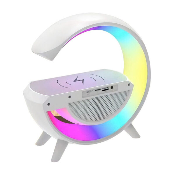 somostel lampa nocna led + ładowarka indukcyjna biały sms-h304