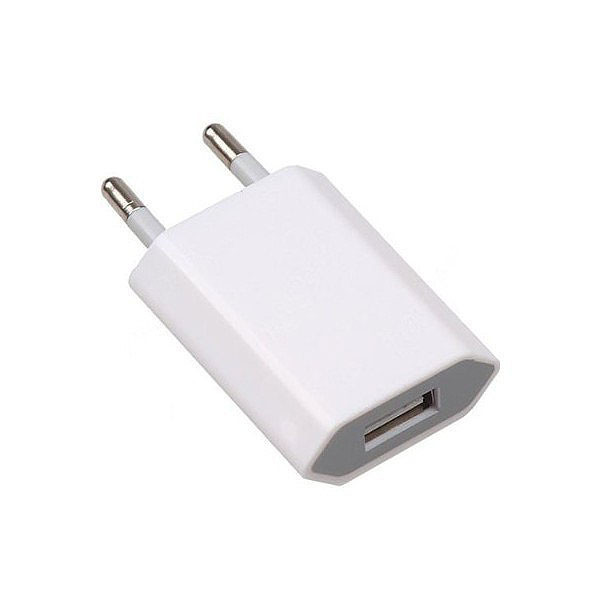 economy ładowarka sieciowa usb 1a biała płaska