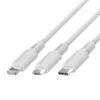 somostel kabel 3w1 usb - typ-c / microusb / lightning 3.1a 10w 1m quick charge qc3.0 biały powerline sms-bt14