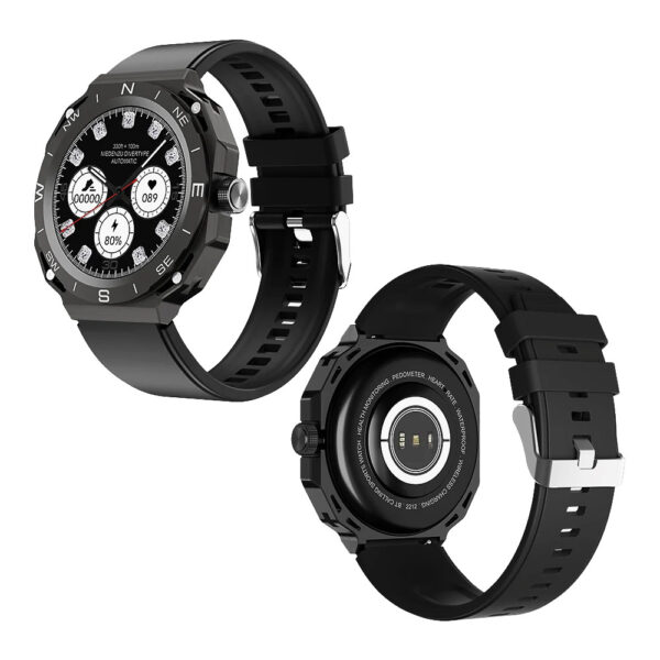 somostel zegarek smartwatch +2 koperty metalowe czarny sms-sk22