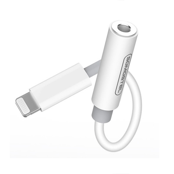 somostel adapter hf apple lightning - jack 3,5 cala biały sms-bz01