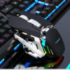 forev mysz przewodowa mechaniczna podswietlana gaming czarny fv-507