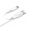 somostel kabel 3w1 usb - typ-c / microusb / lightning 3.1a 10w 1m quick charge qc3.0 biały powerline sms-bt14