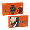 somostel zegarek smartwatch +2 koperty metalowe czarny sms-sk22