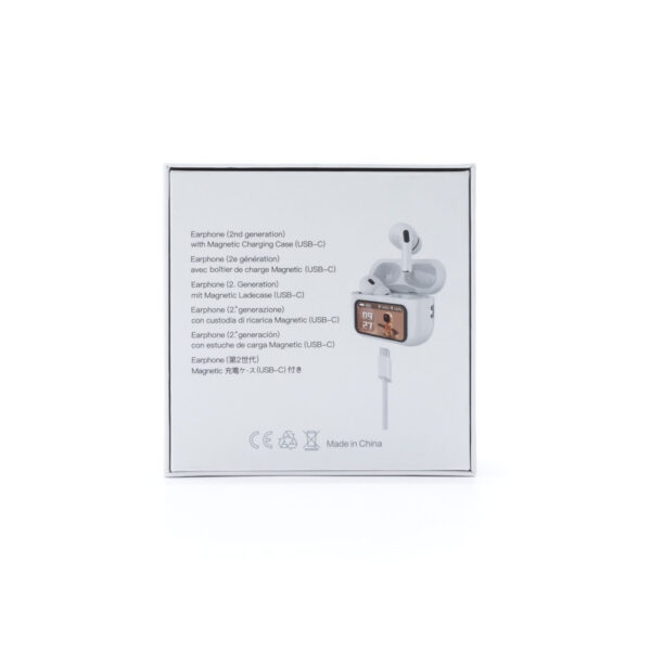 ecobox słuchawki bluetooth douszne touch lcd tws biały a9pro
