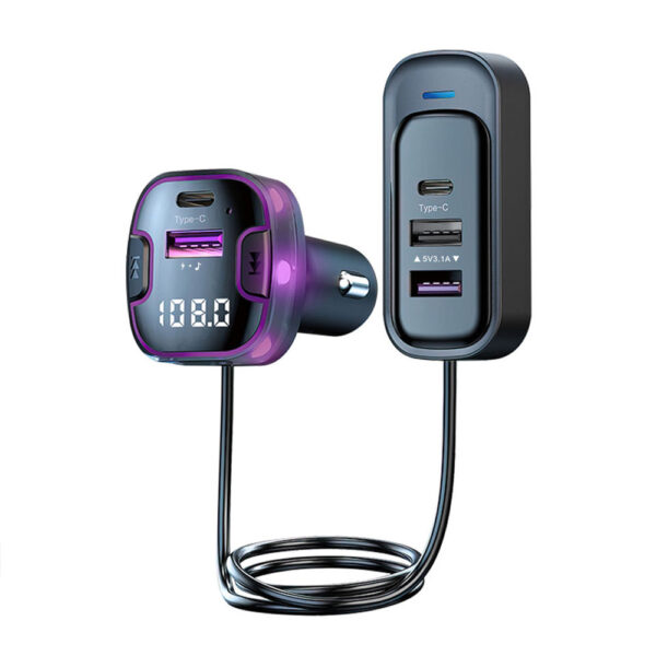 somostel transmiter 3x usb / 2x typ-c 3.1a qc pd czarny sms-a110