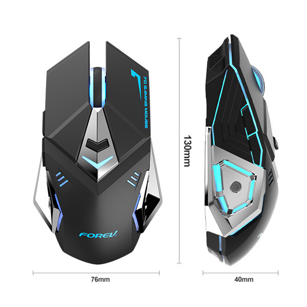 forev klawiatura bezprzewodowa + mysz zestaw gaming podświetlana rgb fv-380