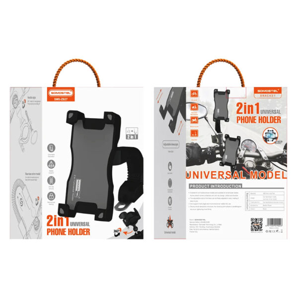 somostel uchwyt rowerowy czarny motor / hulajnoga / gps sms-zb27