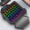 forev klawiatura przewodowa czarna podświetlana gaming fv-f6