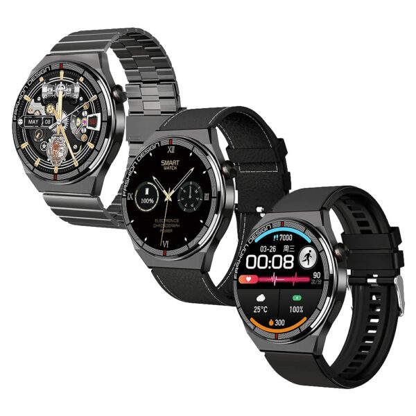 somostel zegarek smartwatch + 3 paski czarny sms-h4max