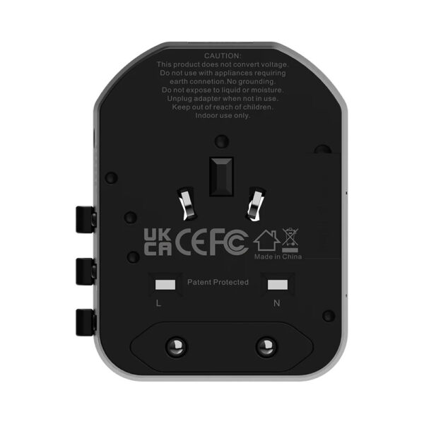 somostel adapter zasilania cały świat 2x usb / typ-c 20w qc pd czarny sms-q43