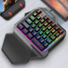 forev klawiatura przewodowa czarna podświetlana gaming fv-f6