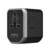 somostel adapter zasilania cały świat 2x usb / typ-c 20w qc pd czarny sms-q43