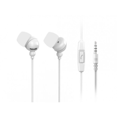 maxell słuchawki jack 3,5 cala plugz inner + mic białe douszne