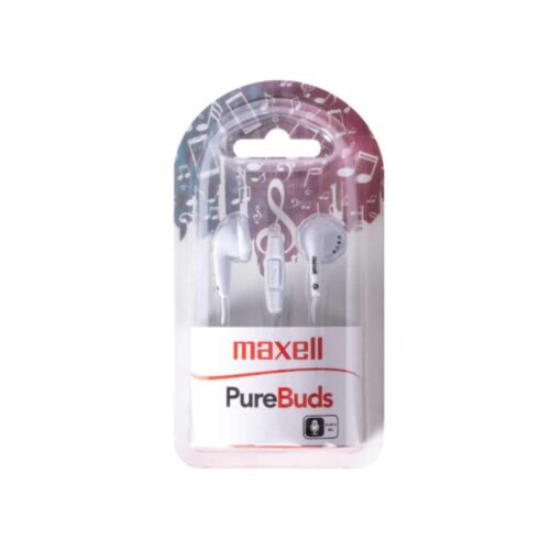 maxell słuchawki przewodowe douszne purebuds jack 3,5mm biały