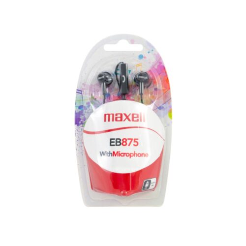 maxell słuchawki przewodowe douszne eb-875 jack 3,5mm czarny