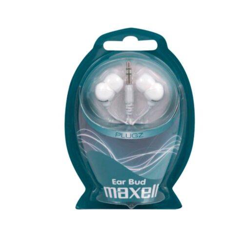 maxell słuchawki przewodowe douszne plugz jack 3,5mm biały