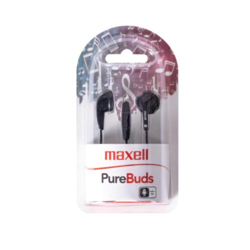 maxell słuchawki przewodowe douszne purebuds jack 3,5mm czarny