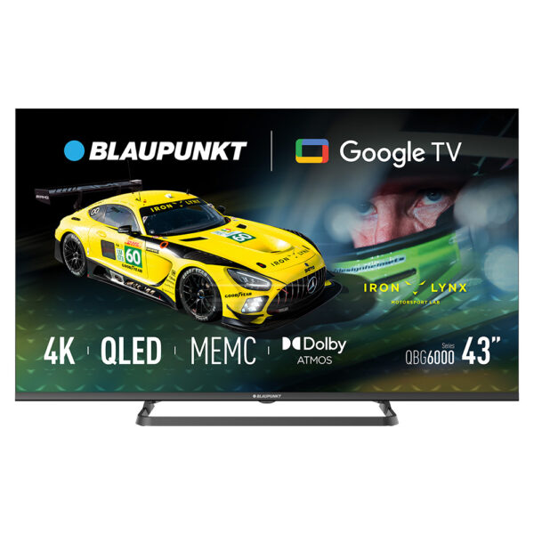 blaupunkt telewizor smart tv google tv uhd q-led 43" czarny 43qbg6000s