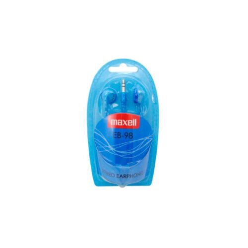 maxell słuchawki przewodowe douszne jack 3,5mm niebieski eb-98