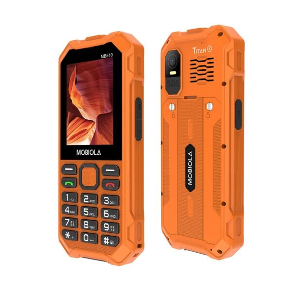 mobiola telefon dla seniora mb510 titanx 4g pomarańczowy