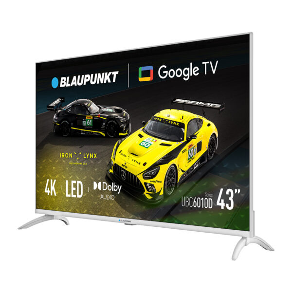 blaupunkt telewizor smart tv google tv uhd 43" biały 43ubg6010s