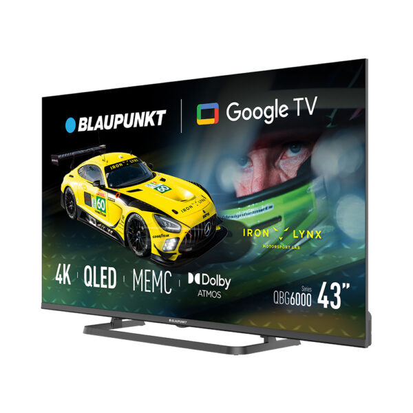blaupunkt telewizor smart tv google tv uhd q-led 43" czarny 43qbg6000s